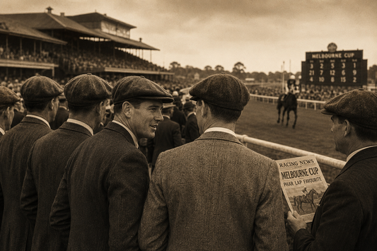 Early days representation of punters at the Melbourne Cup