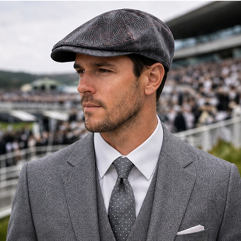 1920’S GREY CHECK CAP